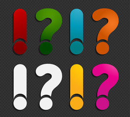 colorful answer question marks