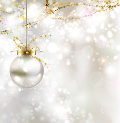 light Christmas background with light evening ball vector811 - 46160426