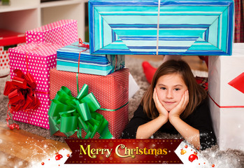 Kids with their christmas presents