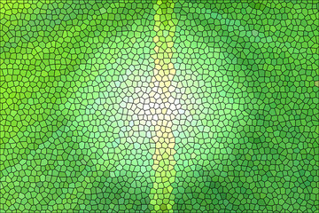Stained glass green pattern.