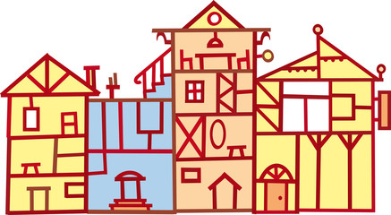 Fototapeta premium Traditional houses