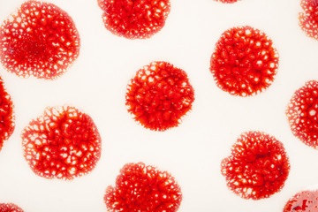 Closeup shot of glazed clay pottery