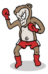 Monkey boxing