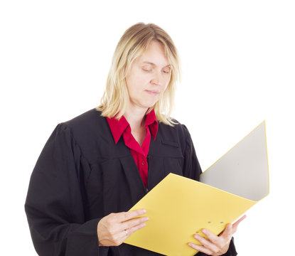 Lawyer reading some documents