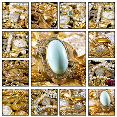 Collage - Gold jewels