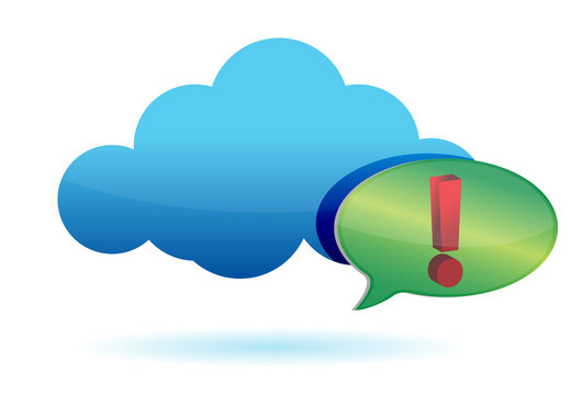 cloud and exclamation sign illustration