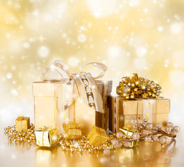 Celebration theme with christmas gifts