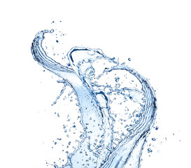  Water splashes isolated on white background