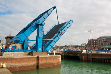 Le pont levant Ango, Dieppe, Seine maritime, France