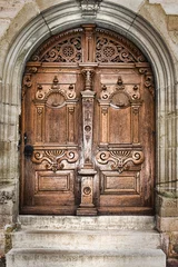 Türaufkleber Alte Türen alte hölzerne Kirchentür