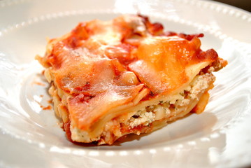 Served Lasagna