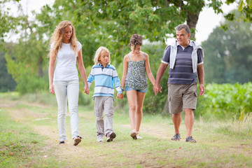 Obraz premium Happy Three Generations Family Outdoor