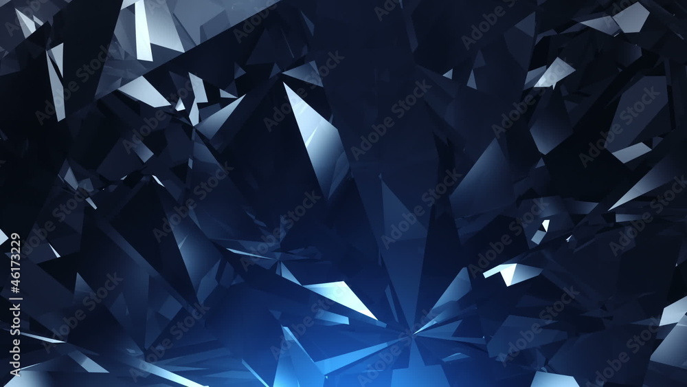 Poster blue facet background animation - loopable