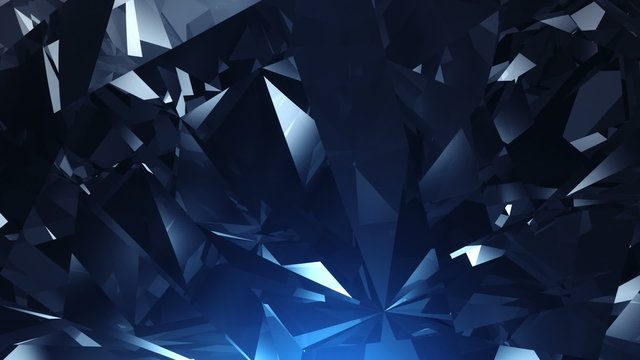 Blue facet background animation - loopable