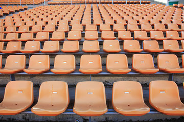 Fototapeta premium orange seat in stadium
