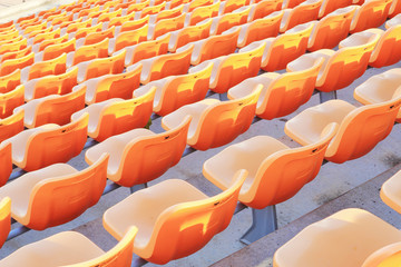Obraz premium orange seat in stadium