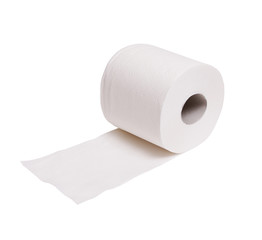 toilet paper isolated on white