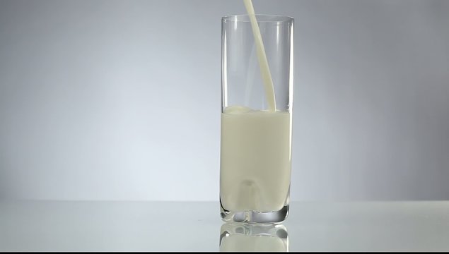 Pouring out milk into a glass
