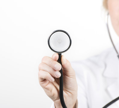 Doctor Holding A Stethoscope Close Up