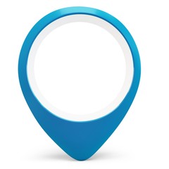 3d blue round pointer locator