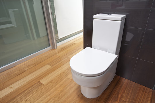 Toilet in a bathroom