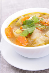bowl of vegetable soup