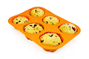 Muffins in silicone molds