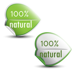 100% natural stickers