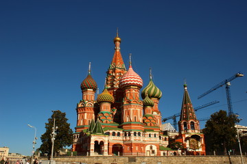 Fototapeta na wymiar Katedra Bazylego Błogosławionego w Moskwie