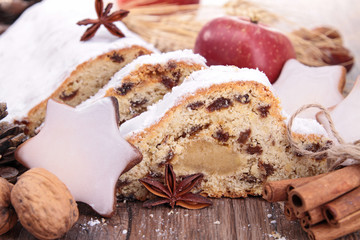 fruit stollen and decoration