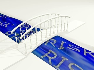 Business Illustration of Overcoming Risk