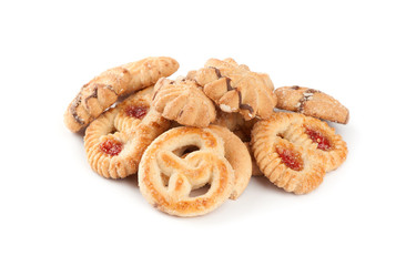 shortbread cookie isolated on white
