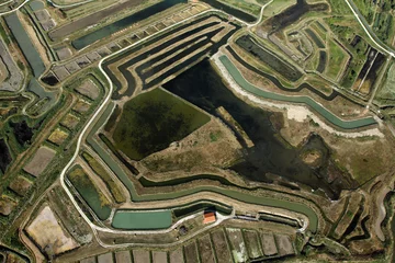 Cercles muraux Photo aérienne Parcs à huitres de l'île d'Oléron