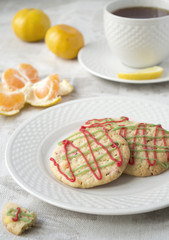 Christmas cookies and tea