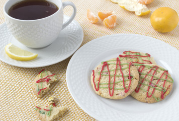 Christmas cookies and a cup of tea