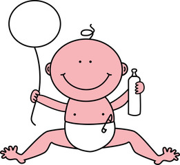 Cute baby vector illustration