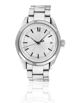 Wrist watch isolated on white background.