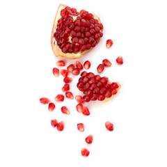 Ripe pomegranate piece