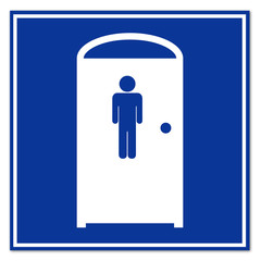 Se&ntilde;al retrete portatil simbolo hombre