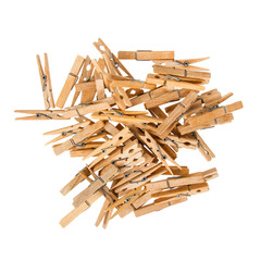 Old wooden clothespins