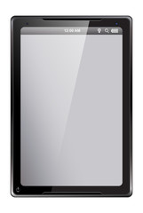 Black abstract tablet computer (tablet pc) on white background