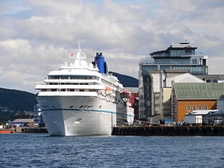 Cruise ship in harbor Bodo, Norway
