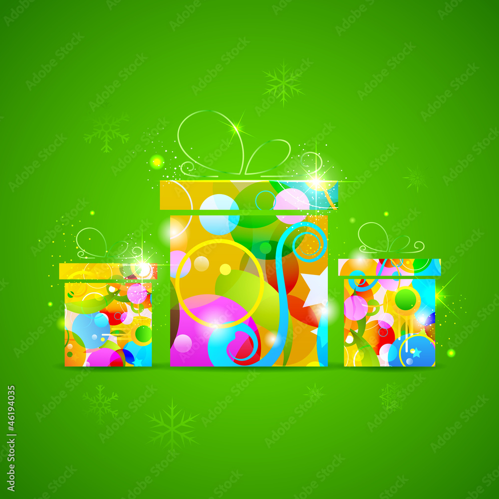 Sticker colorful gift