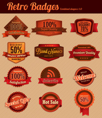Retro Vintage Badges - Combined