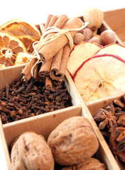 Dried fruits with nuts and herbs
