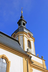 Fototapeta na wymiar Rokoko-Pfarrkirche St Kilian w Pretzfeld (Franken, Bawaria)