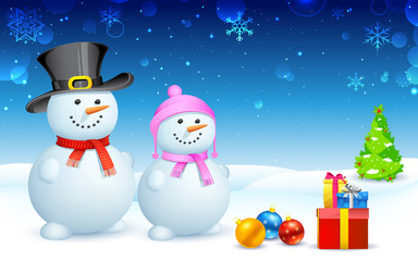 Snowman and Snowlady