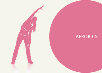 Aerobics background - vector illustration