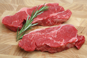 Fresh Raw Sirloin Beef Steaks