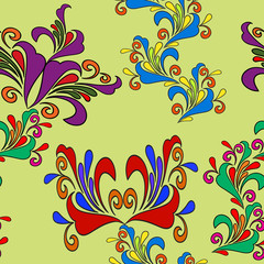 Graphic element. Floral seamless texture.